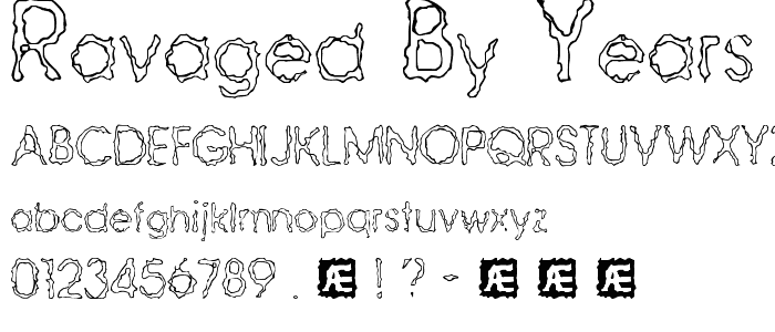 Ravaged By Years (BRK) font